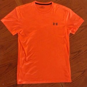 Under armour neon orange dri-fit t-shirt